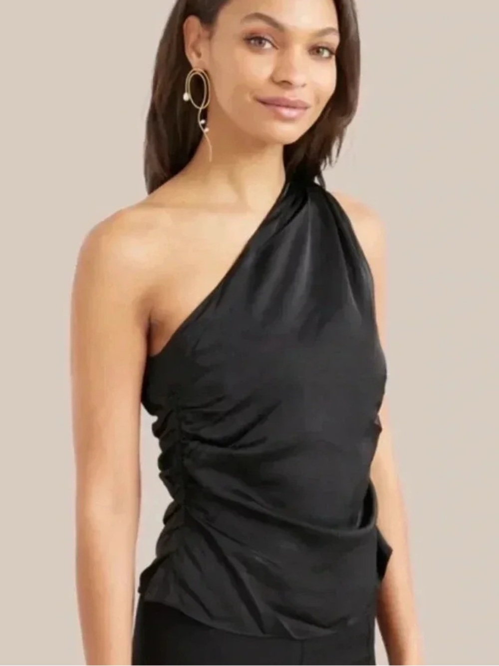 Abercrombie & Fitch Ruched One Shoulder Top